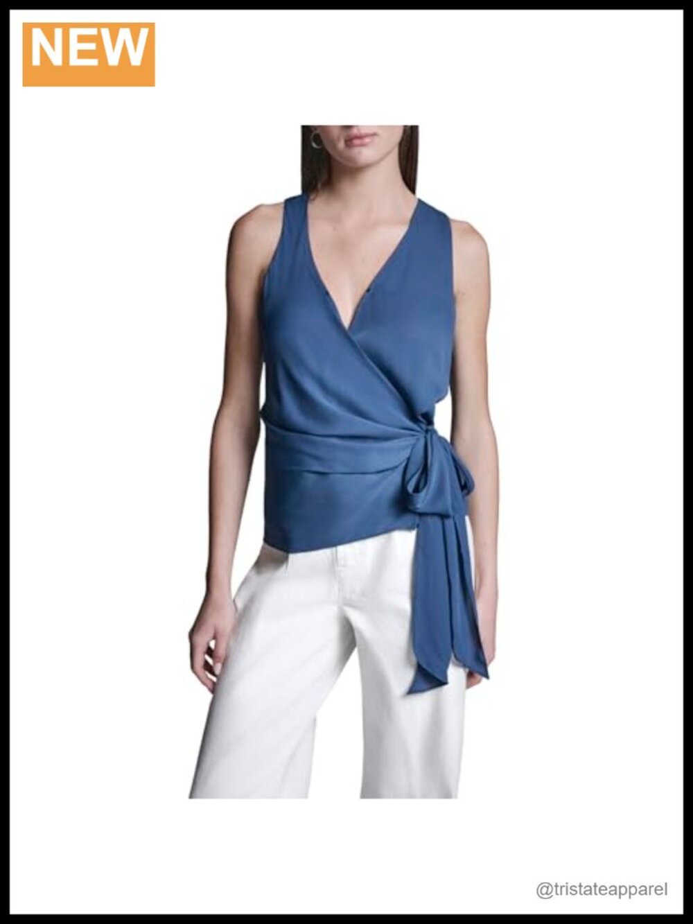 Boho Chic Sleeveless Wrap Top, Polyester, Work to Weekend V-Neck Blouse